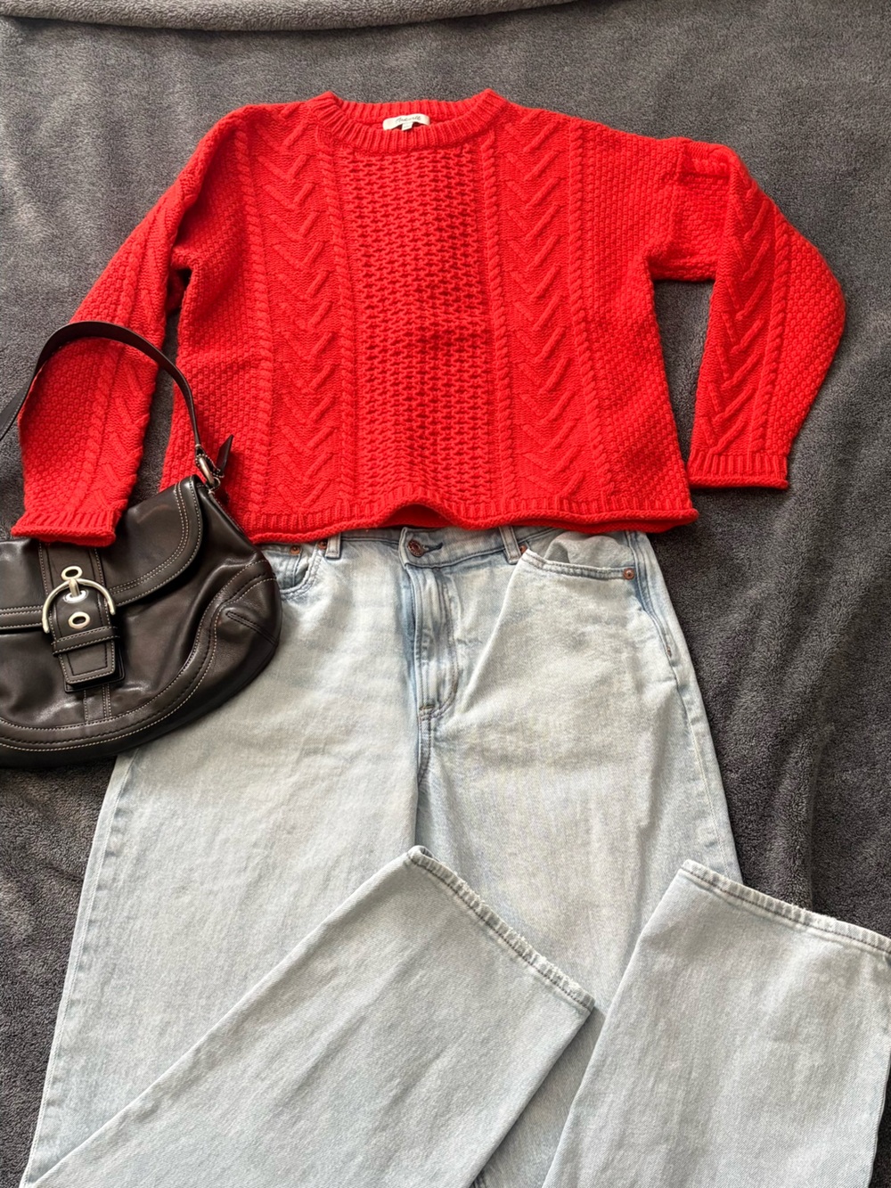 Madewell wool/alpaca blend Red Knit sweater